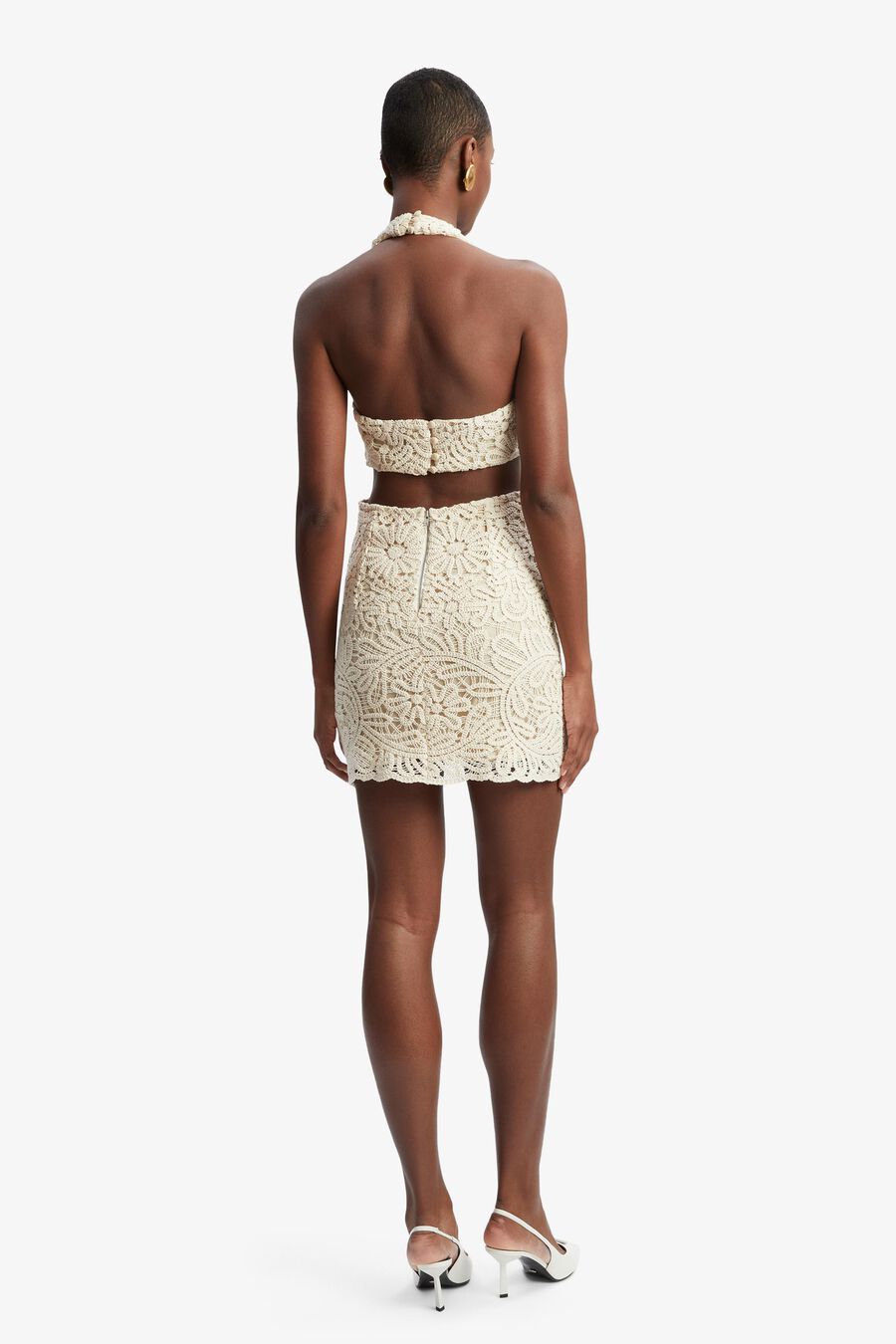 Arias Crochet Mini Dress