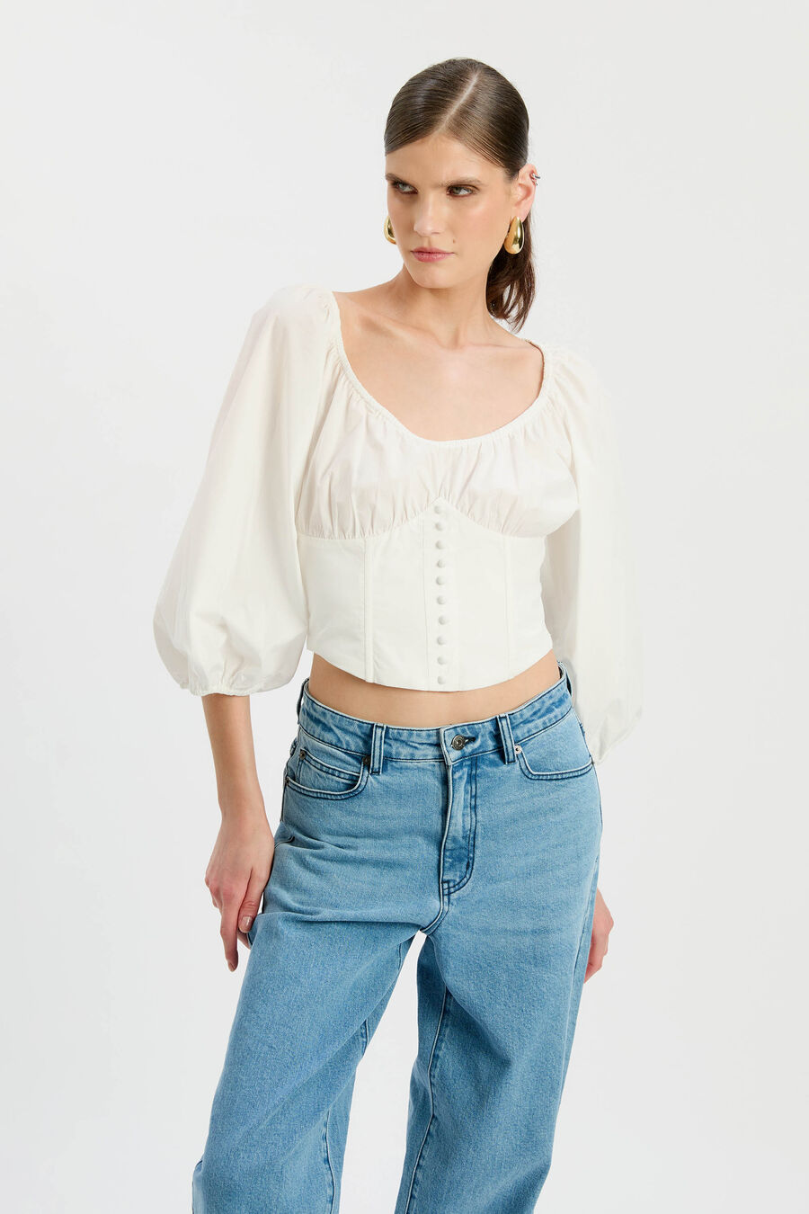 Alessandra Cotton Poplin Top