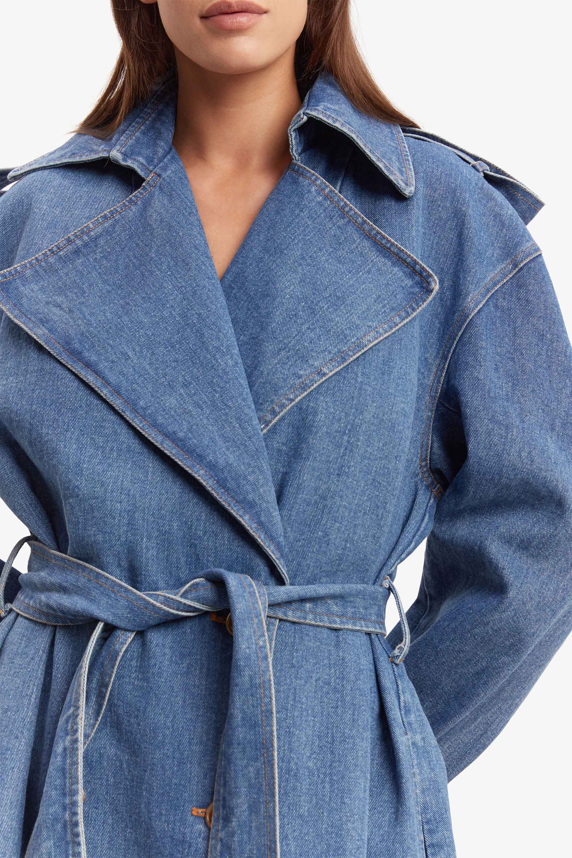 Jean trench outlet