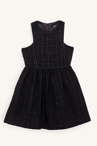 BRYN BOUCLE DRESS in colour JET BLACK