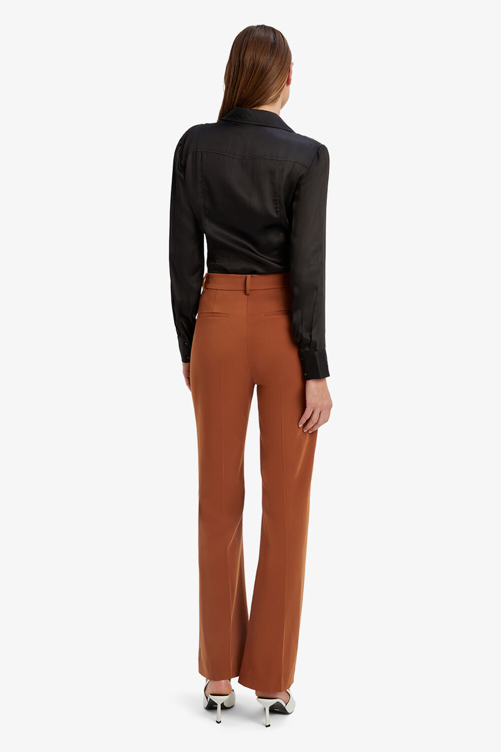 HALIFAX SLIM FLARE PANT in colour COPPER BROWN