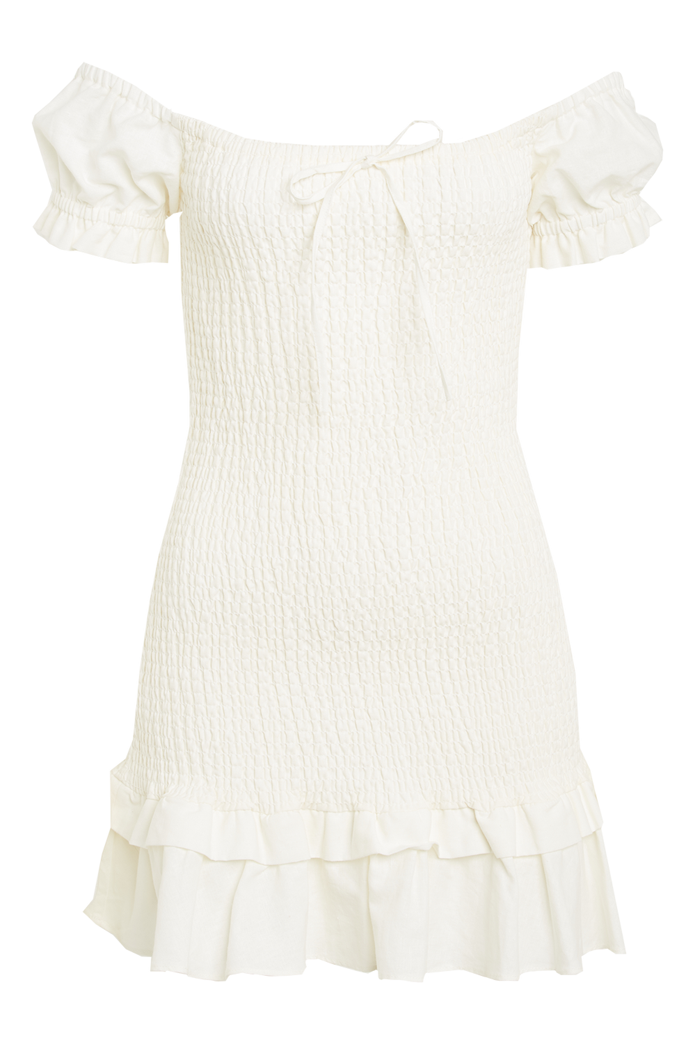 GWEN MINI DRESS in colour CLOUD DANCER