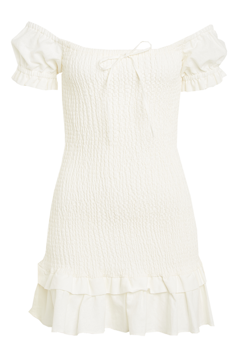 GWEN MINI DRESS in colour CLOUD DANCER