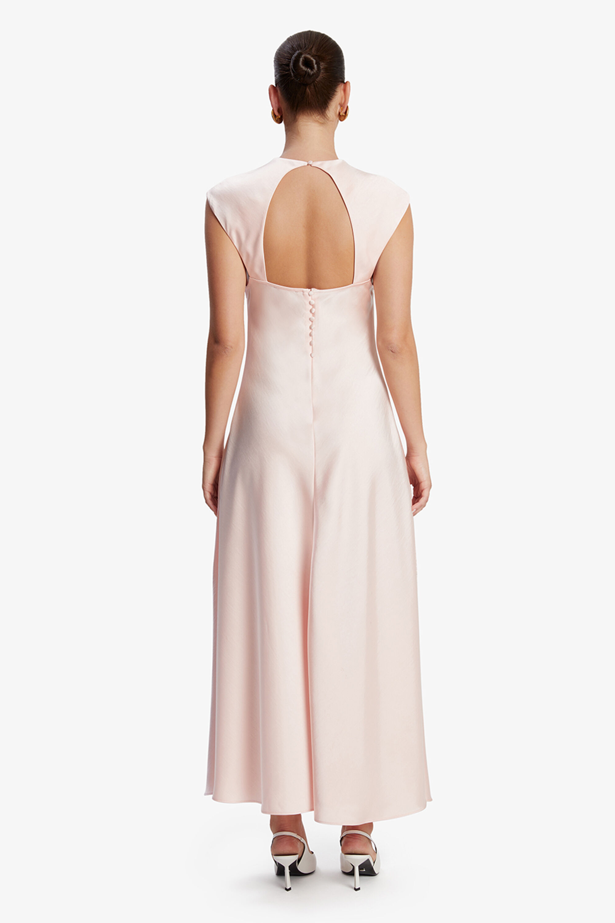Peach bardot dress store
