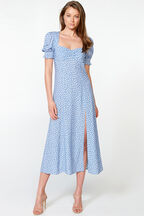 MILLIE FLORAL DRESS in colour POWDER BLUE