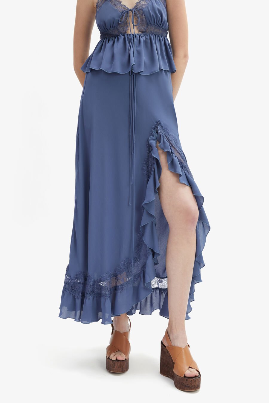 Amari Lace Detail Maxi Skirt