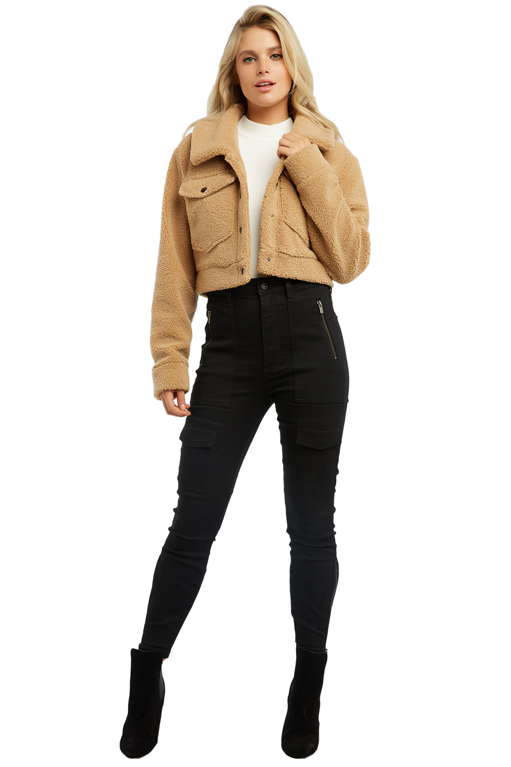 tan sherpa trucker jacket