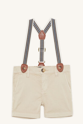 CHINO BRACES SHORT in colour FOG