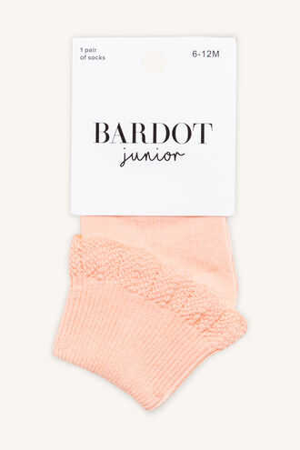 PRETTY FRILL SOCKS in colour PINK CARNATION