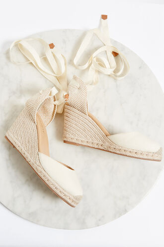 VACAY ESPADRILLE WEDGE in colour CLOUD DANCER