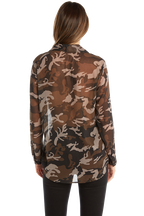 MILITARY BLOUSE in colour BURNT OLIVE