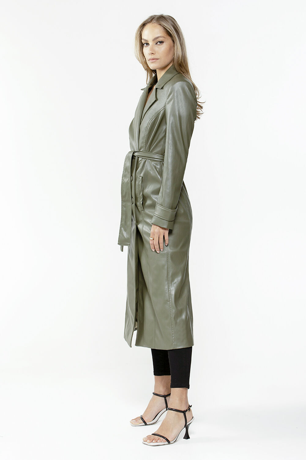 khaki mac coat