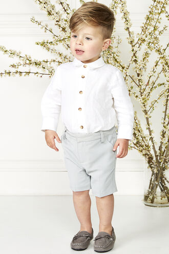 TEXTURED SUIT SHORT in colour FROST GRAY