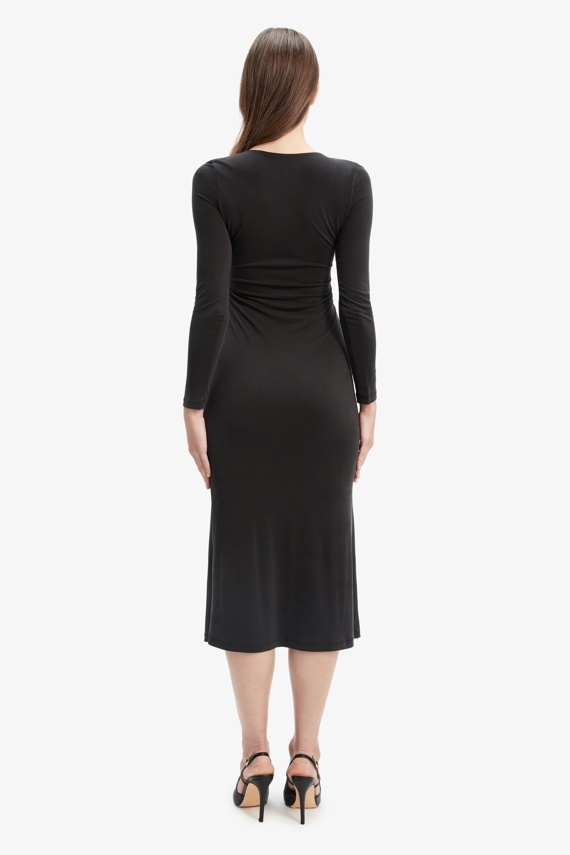 Zanita Maxi Knit Dress In Black Bardot