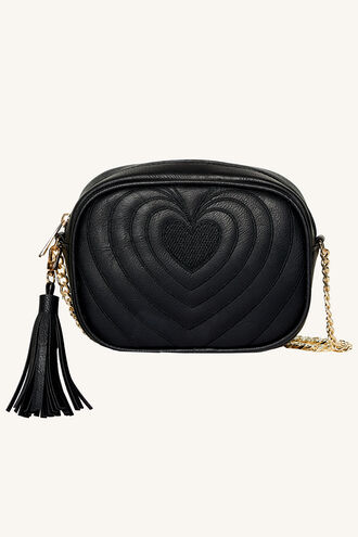 HEART EXPLOSION CROSS BODY BAG in colour METEORITE