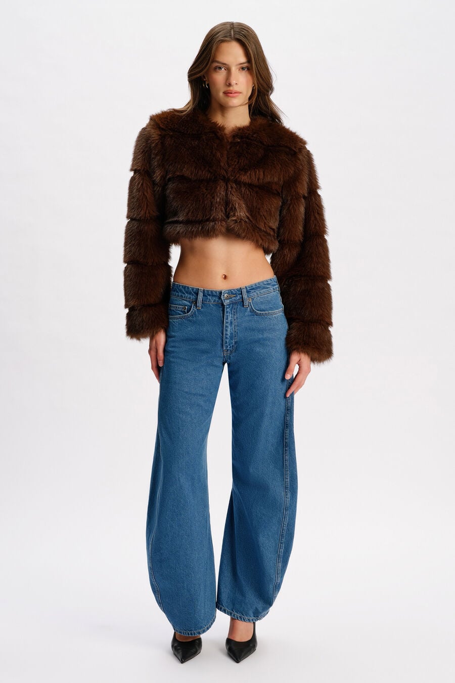 Petro Cropped Faux Fur Jacket