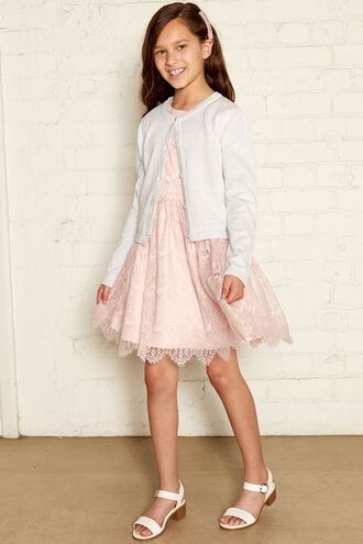 LUREX CARDIGAN. in colour SILVER