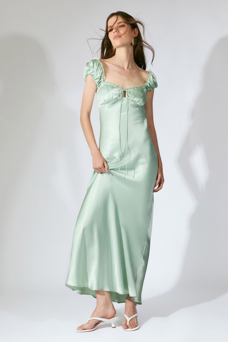 Stasia Satin Maxi Slip Dress