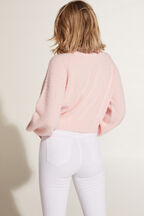 BELL SLEEVE FLUFFY KNIT in colour PINK LADY