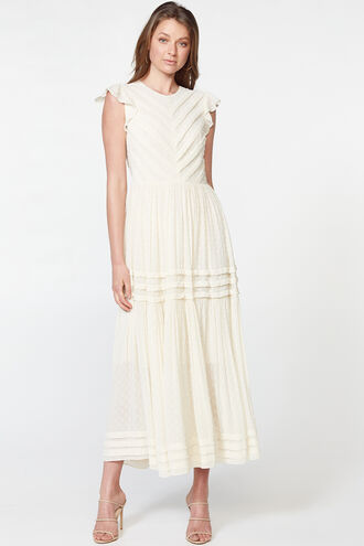 MABERLY DRESS in colour CLOUD DANCER