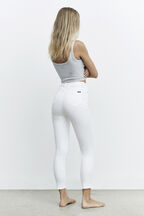 KHLOE HI CROP RIP JEAN in colour SNOW WHITE