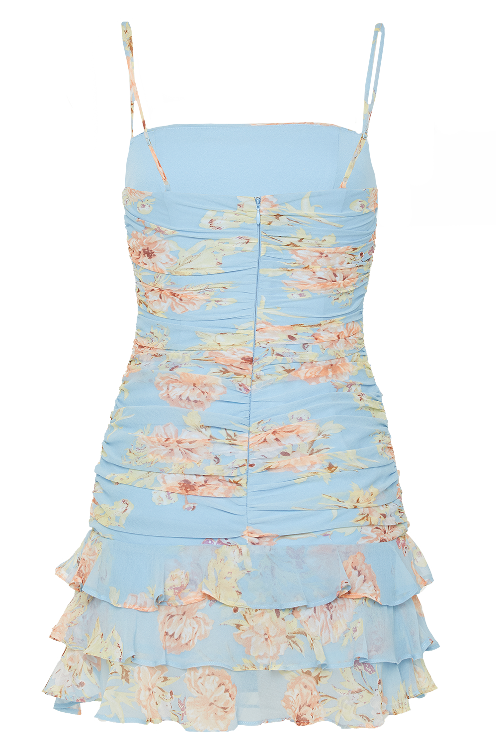 Remi Floral Dress in Blue Gardn | Bardot