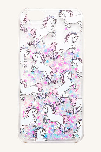 GLITTER UNICORN PHONE COVER in colour BRIGHT WHITE