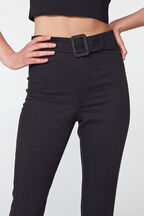 THERESE BUCKLE PANT in colour CAVIAR