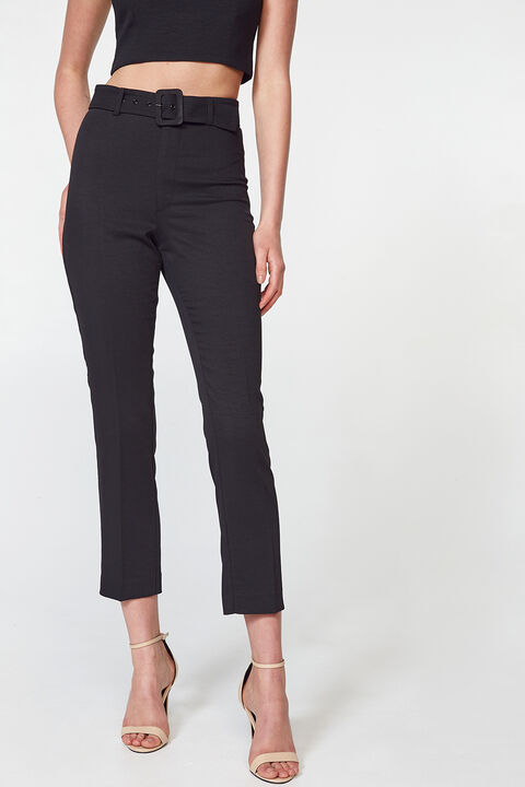 THERESE BUCKLE PANT in colour CAVIAR