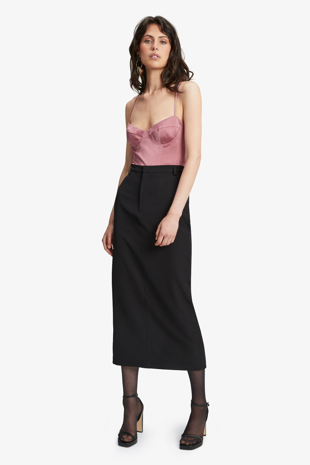 LANDON STRUCTURED BODYSUIT in colour LILAS