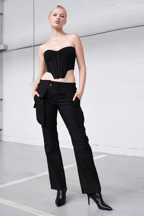 DECONSTRUCTED PANT in colour CAVIAR