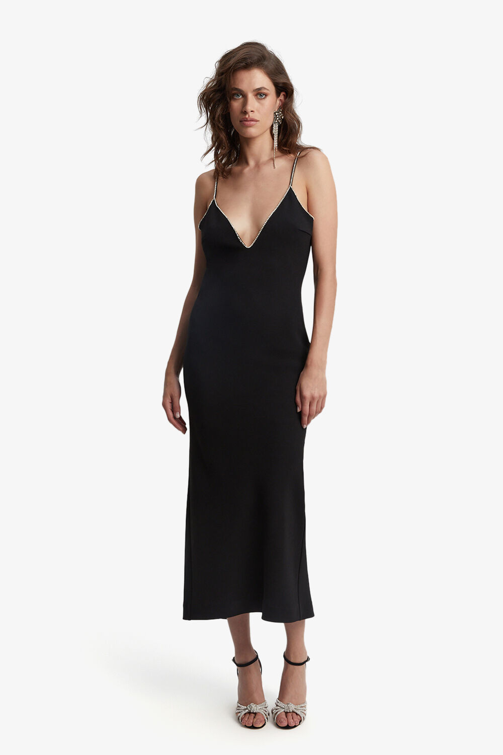 Vira Diamonte Dress in Black | Bardot