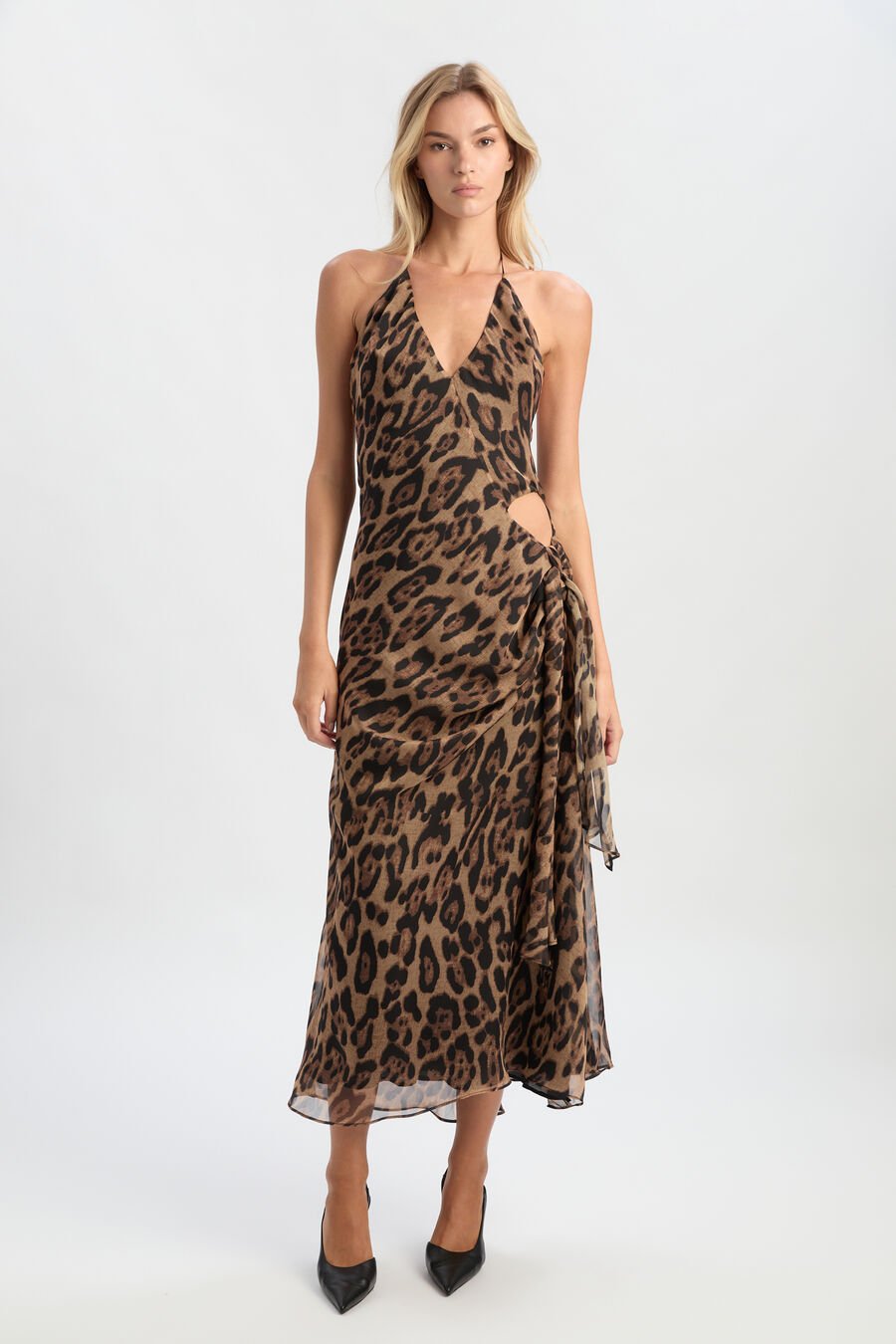 CYREL PRINTED MAXI DRESS in colour B LEOPARD