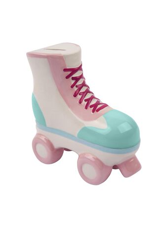 Roller Skate Money Bank in colour CLOUD DANCER