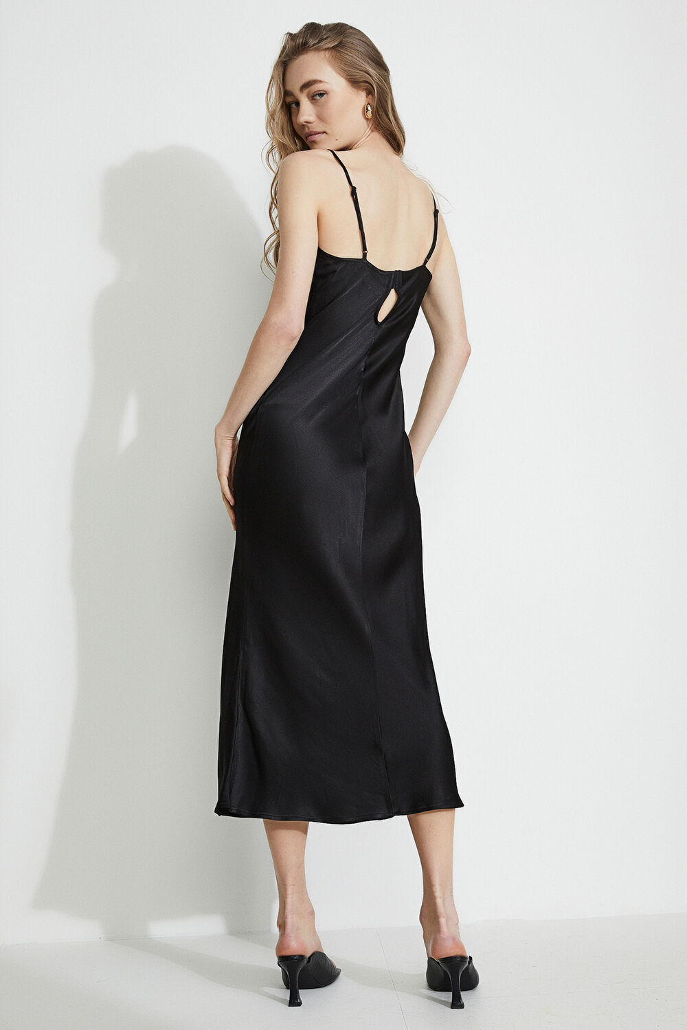 Buy > black inner slip dress > in stock