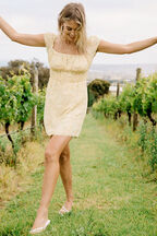 ELISA MINI DRESS in colour VIBRANT YELLOW