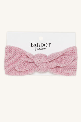 BABY KNIT HEADBAND in colour PINK CARNATION