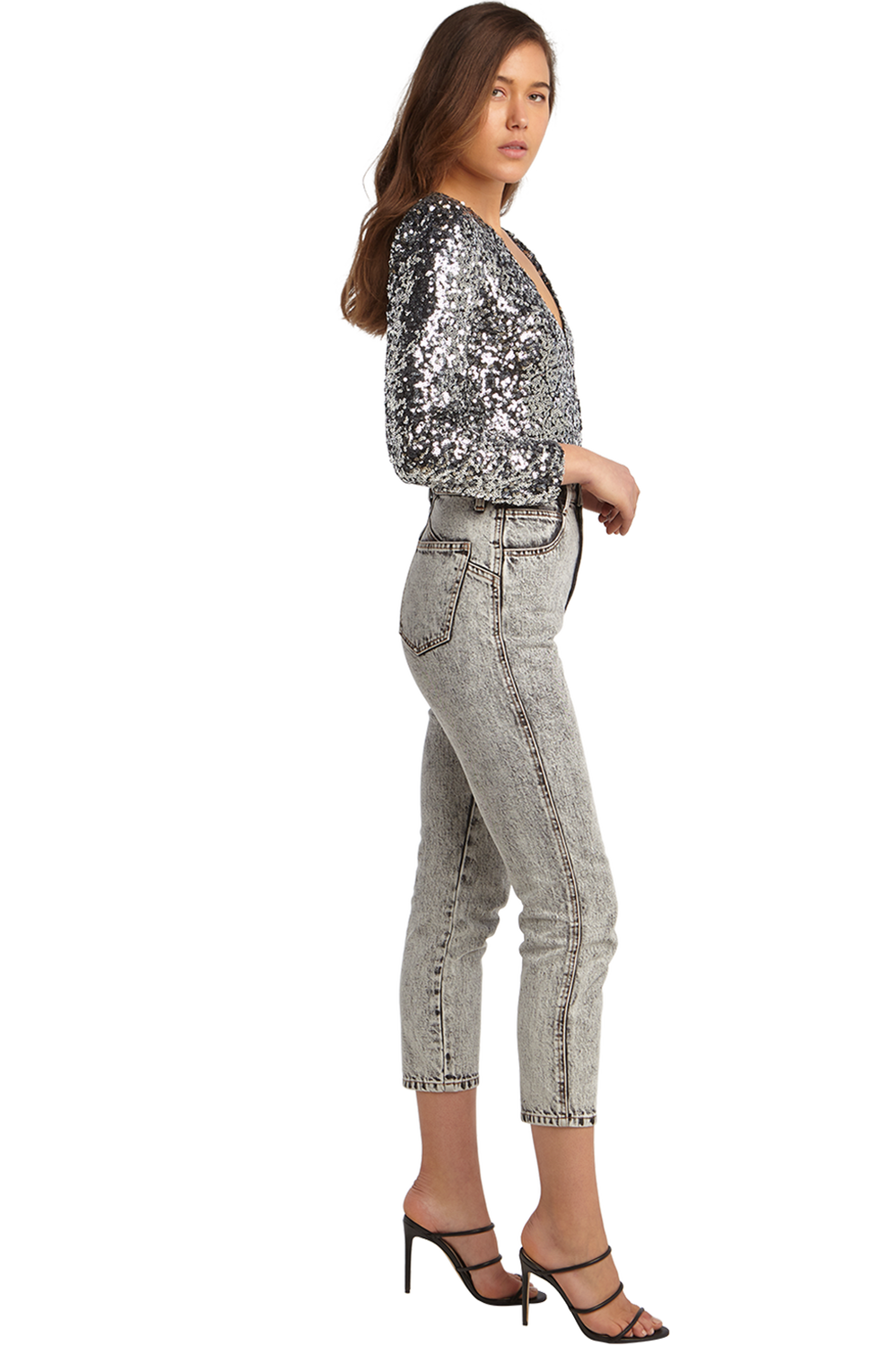 ACID WASH SLIM JEAN in colour JET SET