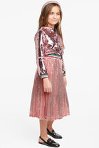 EVA SEQUIN BOMBER in colour PALE DOGWOOD