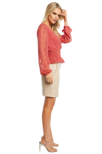 PAISLEY SHIRRED TOP in colour SKI PATROL