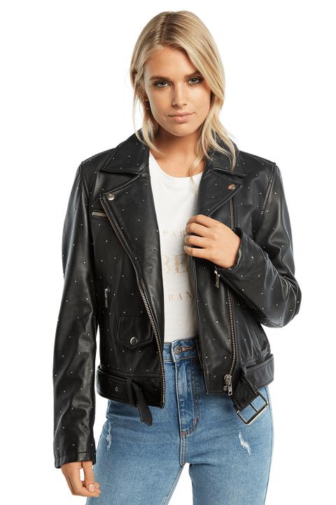 KIRA LEATHER BIKER JACKET