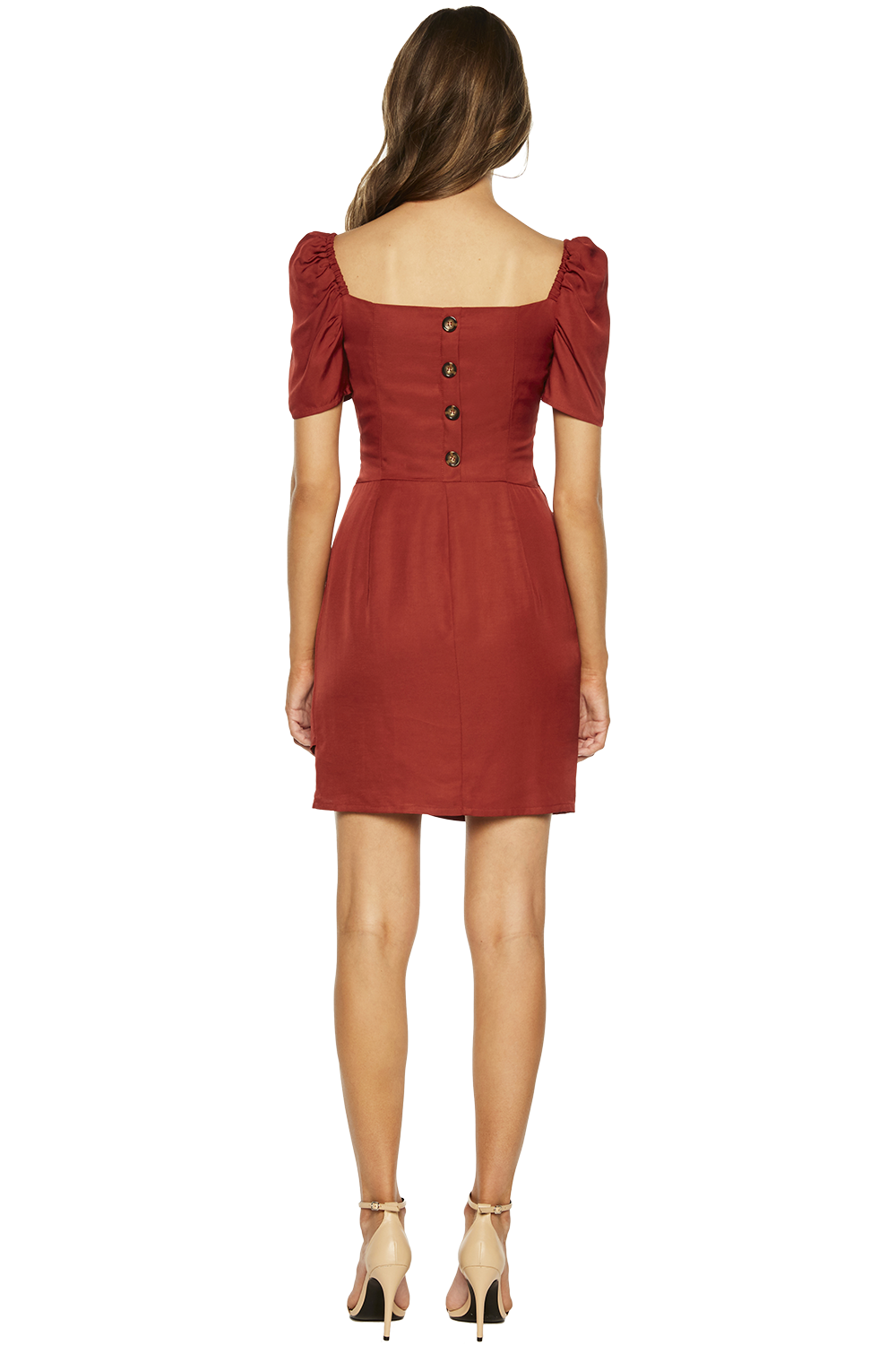 Back button dress clearance