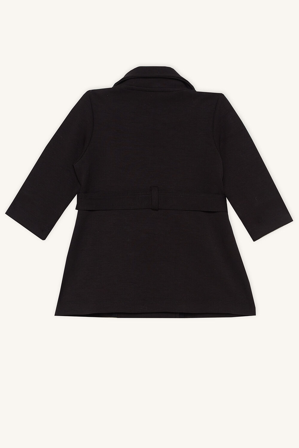 Baby Girl Ponti Trench Coat In Black Bardot Junior