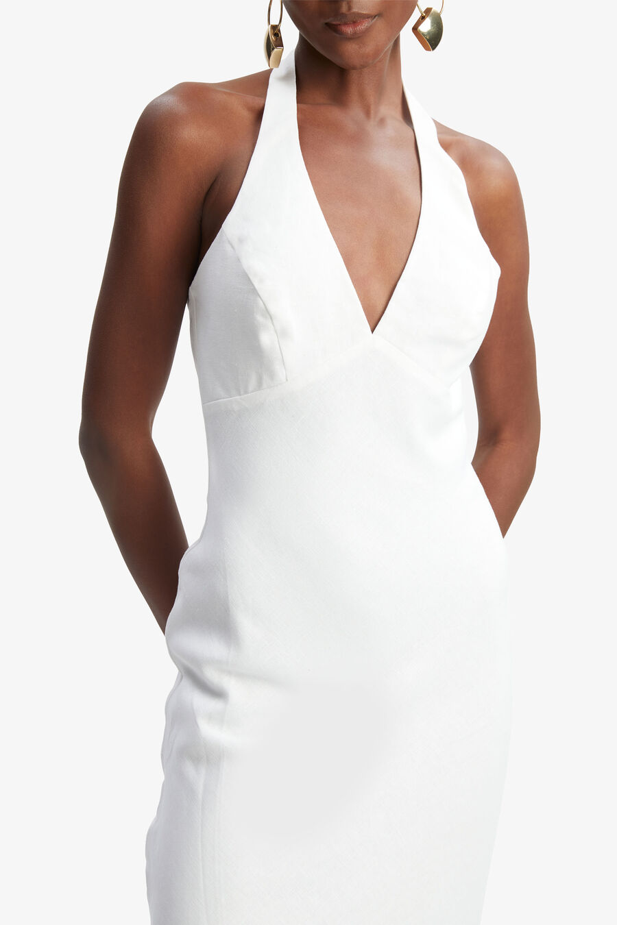 Paola Halter Linen Midi Dress