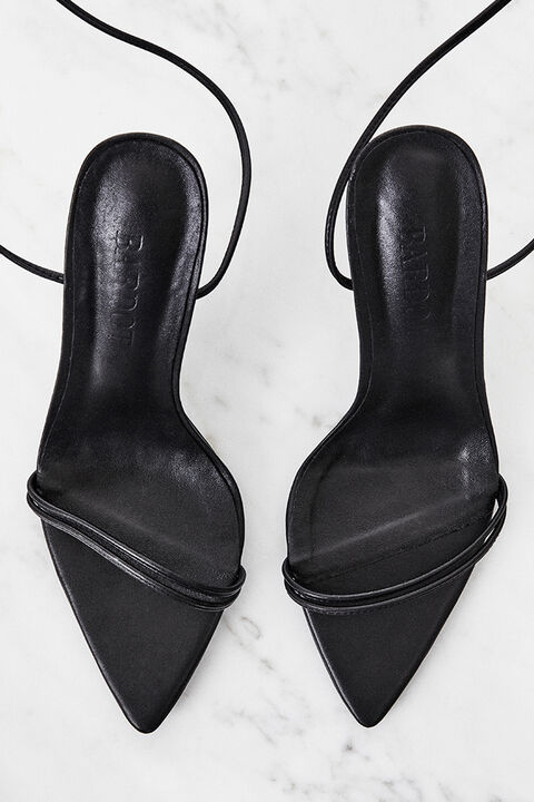 CALLIA STRAPPY HEEL in colour CAVIAR