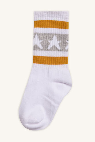 STRIPE BOYS SOCK in colour WHITE ALYSSUM