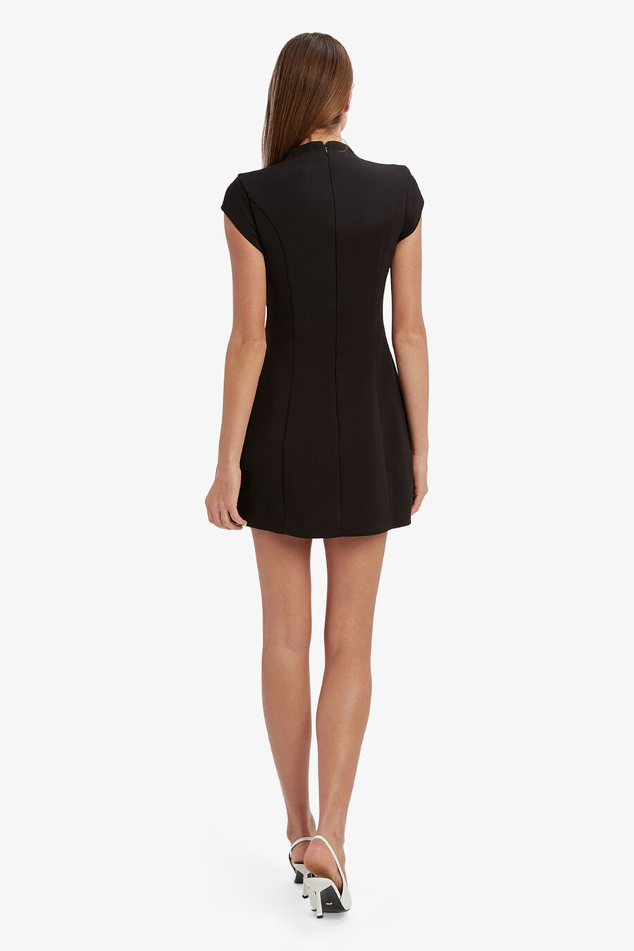 DELPHI HOURGLASS MINI DRESS in colour BLACK