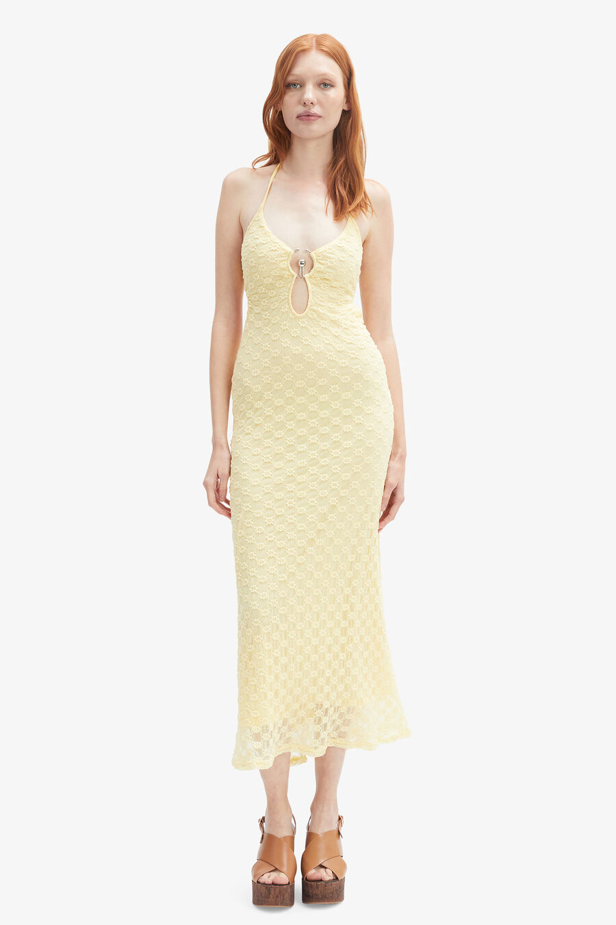 Rosala Halter Lace Maxi Dress
