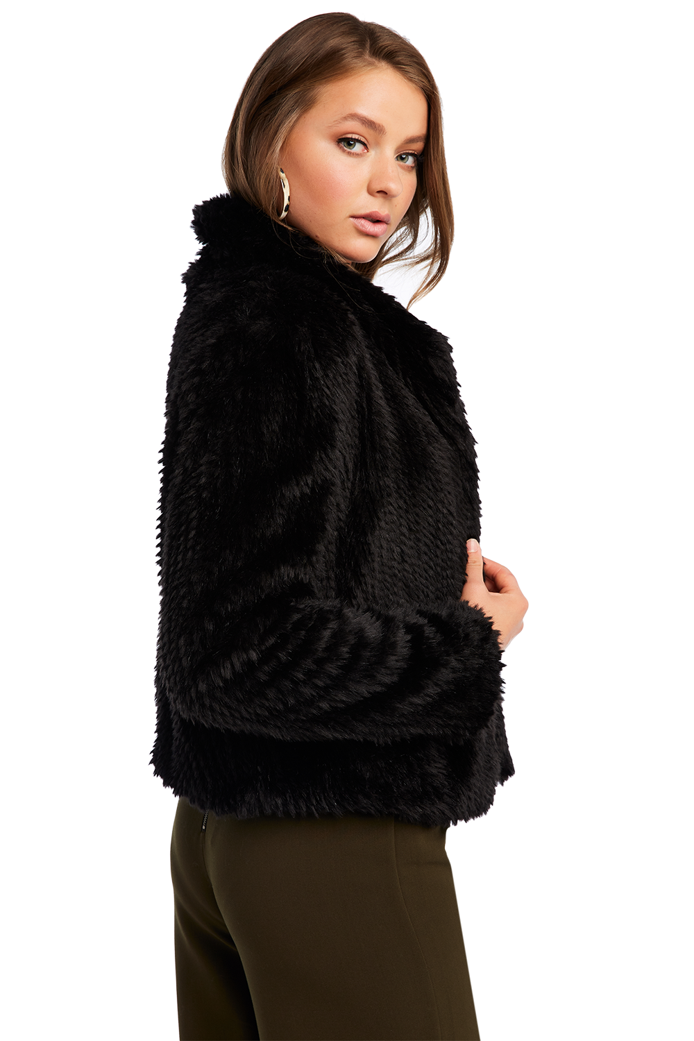 faux rabbit fur coat