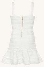 MELANIA BOUCLE DRESS in colour BRIGHT WHITE